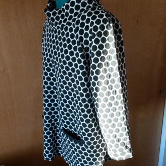 Boden White w Black Polkadots Jersey Tunic womens 16 - Picture 10 of 16